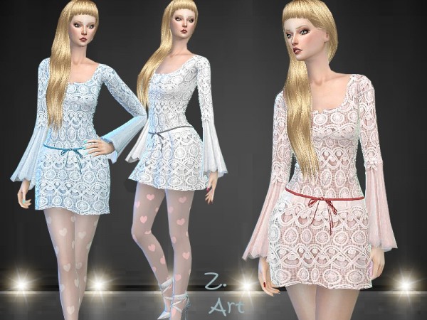  The Sims Resource: Fairylike dress by Zuckerschnute20