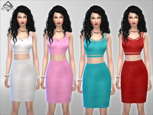 The Sims Resource Crop Dress Chic By Devirose • Sims 4 Downloads