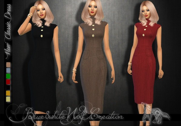  Simsworkshop: New Classic Dress by Blue8white