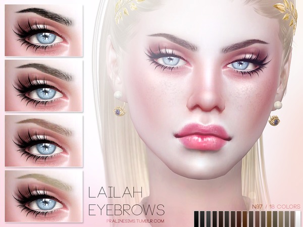  The Sims Resource: Lailah Eyebrows N97 by Pralinesims