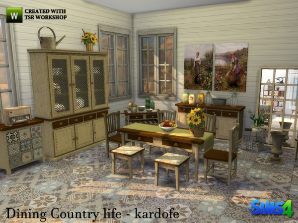  The Sims Resource: Dining Country life by Kardofe