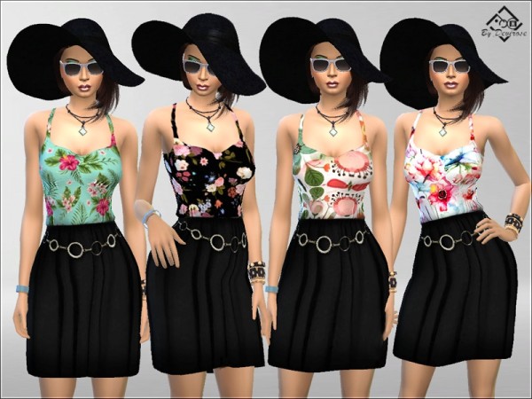  The Sims Resource: Tropical Top Dress by Devirose