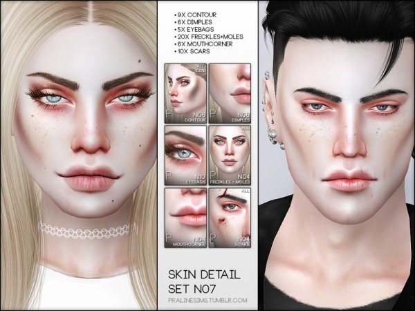  The Sims Resource: Skin Detail Kit N07 by Pralinesims