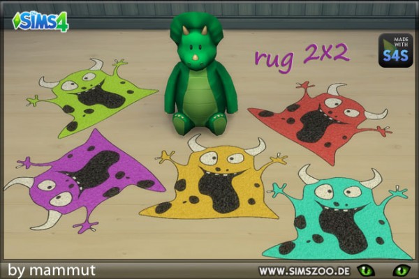  Blackys Sims 4 Zoo: Monster carpet 1 by mammut