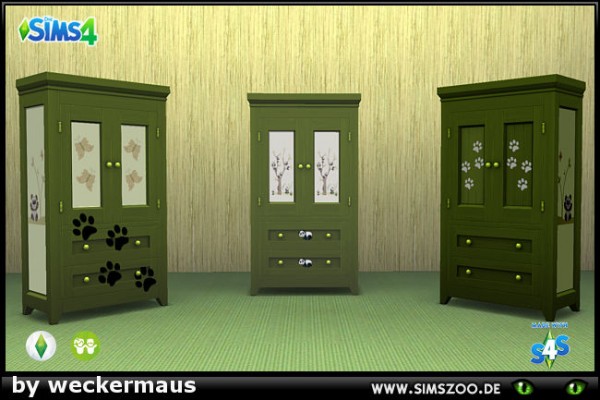  Blackys Sims 4 Zoo: Panda Dresser by weckermaus