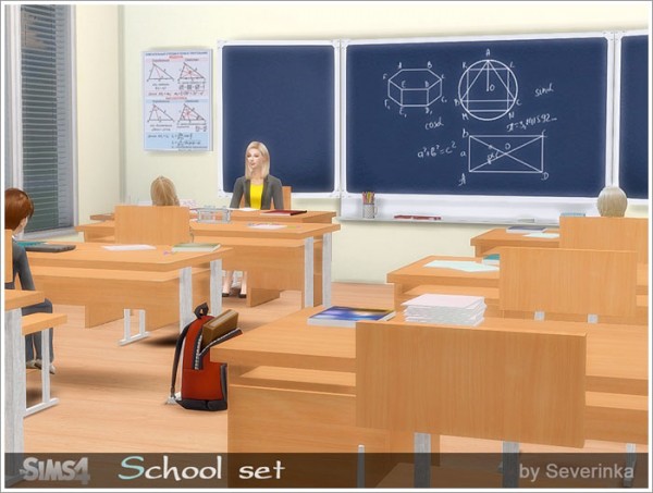  Sims by Severinka: School set 01