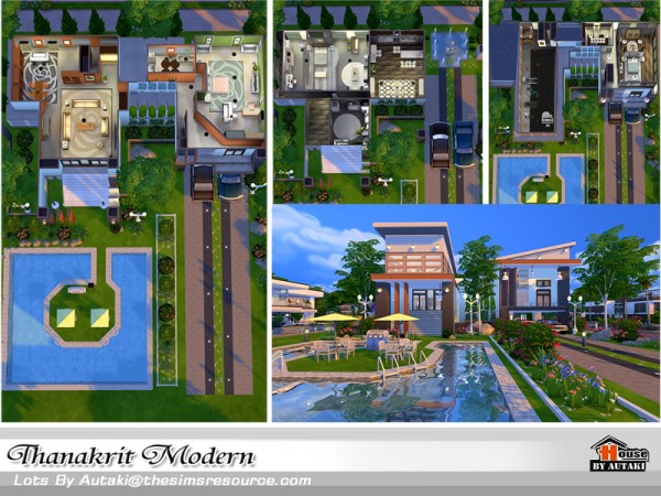 The Sims Resource: Thanakrit Modern house by Autaki