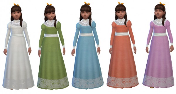  History Lovers Sims Blog: Sensitive Victorian Girls Dress