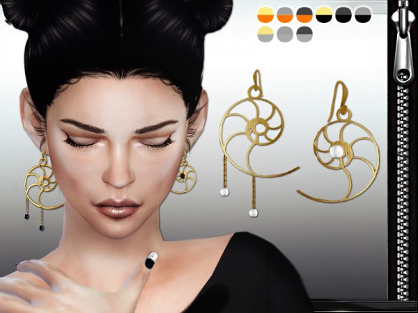  MissFortune Sims: Nautilus Earrings
