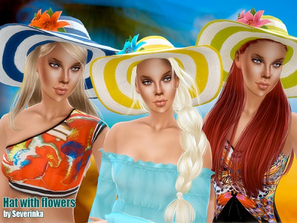  Sims by Severinka: Hat with flowers