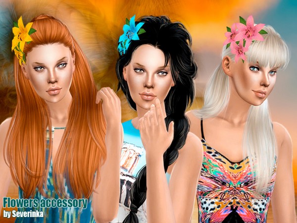  Sims by Severinka: Accessory flowers