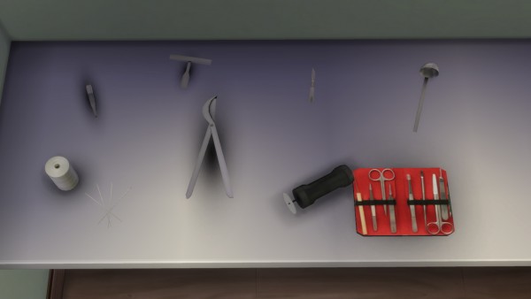  Mod The Sims: Embalming and autopsy instruments by necrodog