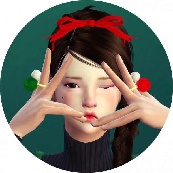  SIMS4 Marigold: Pearl pompom ring