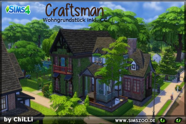  Blackys Sims 4 Zoo: Craftsman house by ChiLLi