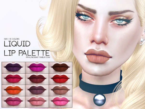  The Sims Resource: Liquid Lip Palette N84 by Pralinesims