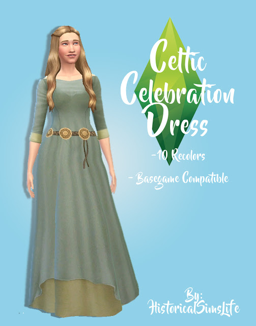  History Lovers Sims Blog: Celtic Celebration Dress