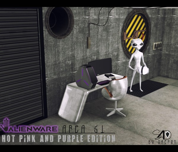  Sims 4 Designs: Alienware Area 51 Hot Pink and Purple Edition