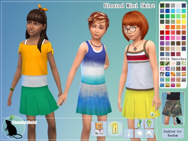  Simsworkshop: Pleated Mini Skirt by Standardheld