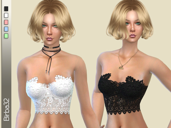  The Sims Resource: Desire lace top by Birba32