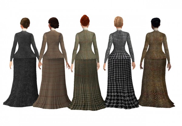  History Lovers Sims Blog: Victorian Tweed Dresses