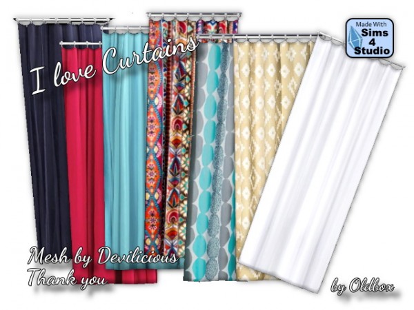  All4Sims: I love curtains by Oldbox