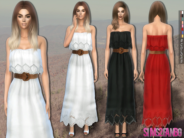  The Sims Resource: 215   Dress with belt by sims2fanbg