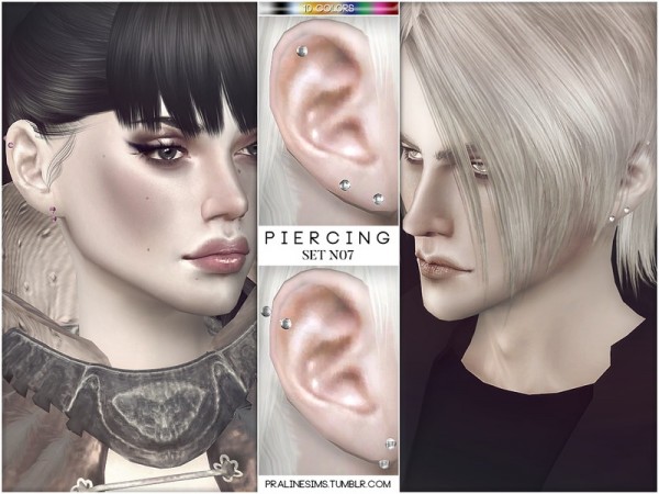  The Sims Resource: Piercing Set N07 by Pralinesims