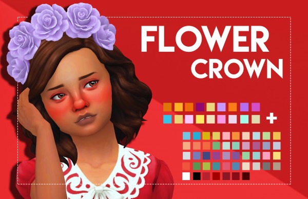  Simsworkshop: Flower Crown   kids version by Weepingsimmer