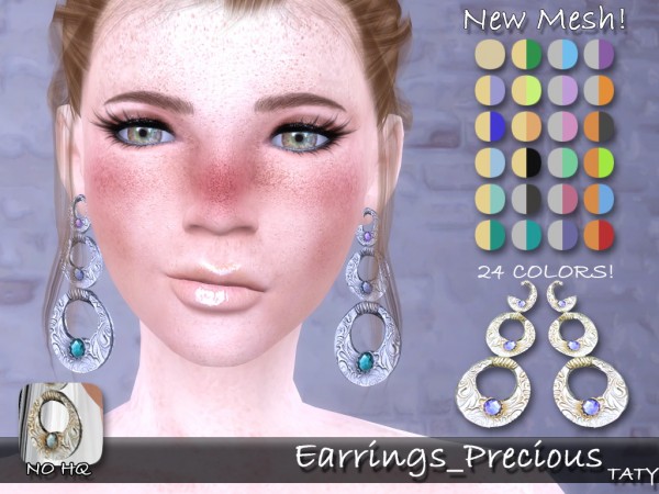 Simsworkshop: Earrings Precious by Taty