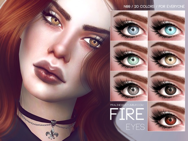  The Sims Resource: Fire Eyes N99 by Pralinesims