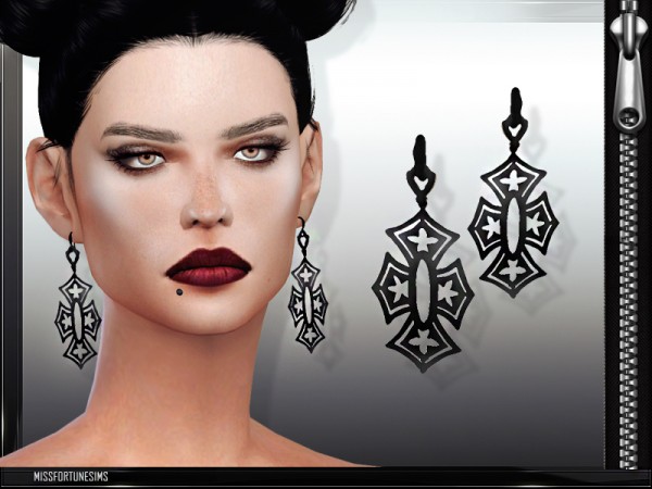  MissFortune Sims: Gothic Earrings