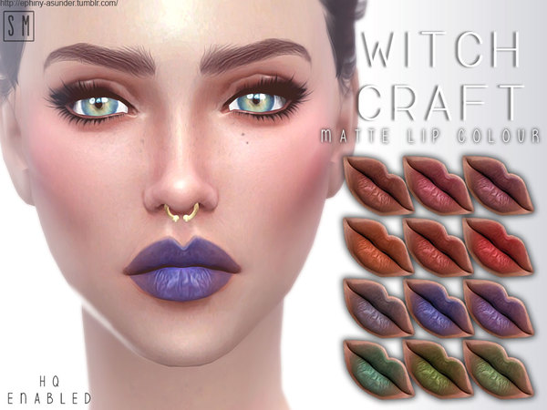  The Sims Resource: Witch Craft    Matte Lip Colour