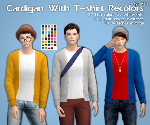  Tukete: Cardigan With T shirt