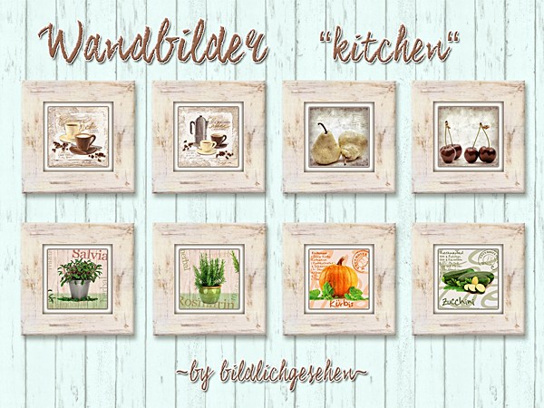  Akisima Sims Blog: Hand paintings forkitchen