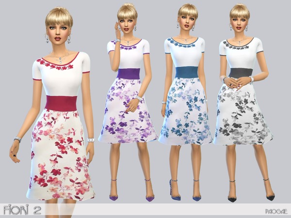  The Sims Resource: Fiori 2 dress by Paogae