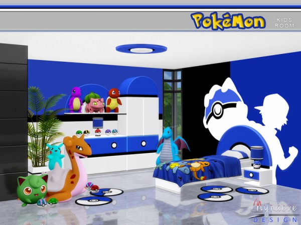  The Sims Resource: Pokemon Kids Room by NynaeveDesign