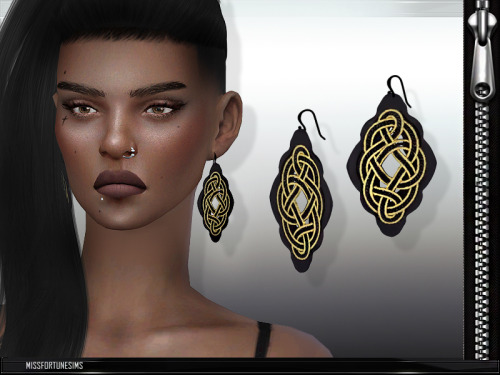 MissFortune Sims: Abstract Earrings