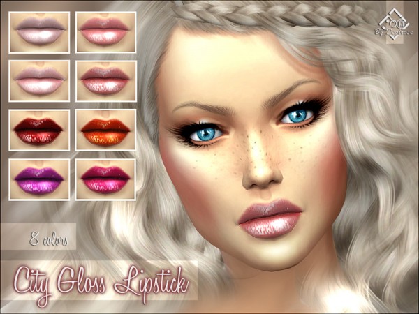  The Sims Resource: City Gloss Lipstick by Devirose