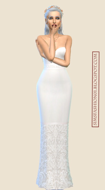  Sims Fashion 01: Lace Wedding Dresses