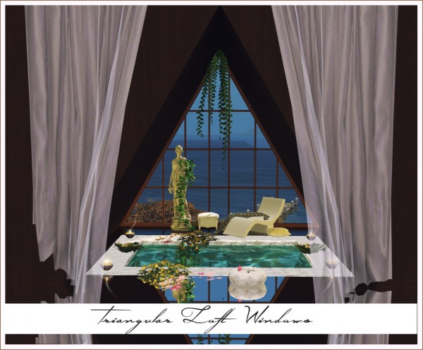  Sims 4 Designs: Triangular Loft Windows + Ceiling Frames