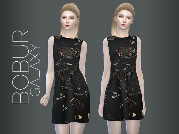  The Sims Resource: Galaxy dress by Bobur3
