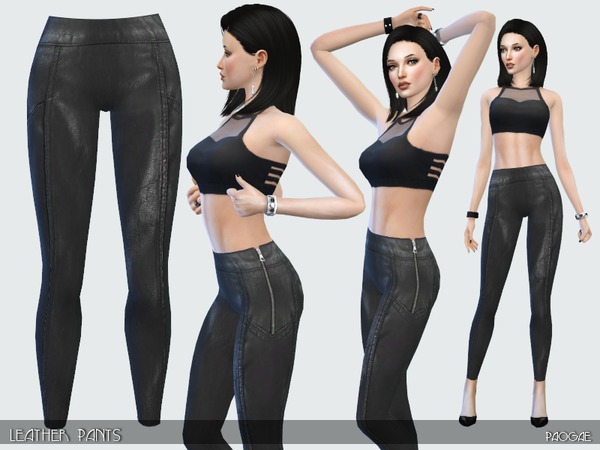  The Sims Resource: Leather Pants by Paogae