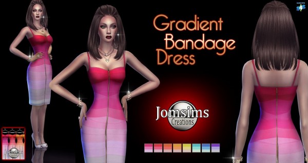  Jom Sims Creations: Gradient bandage dress