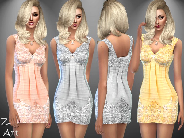  The Sims Resource: Starlet  dress by Zuckerschnute20