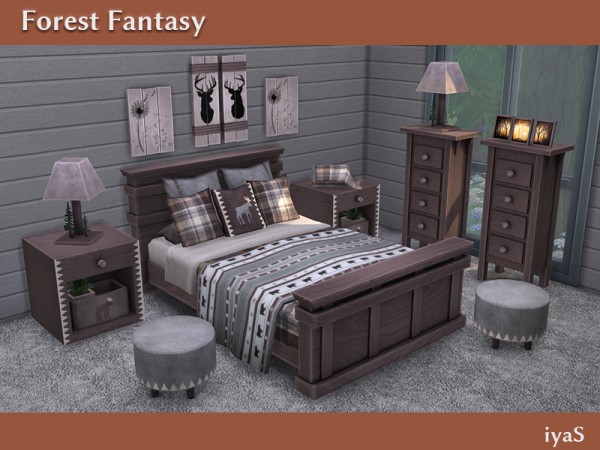  The Sims Resource: Forest Fantasy bedroom by Soloriya