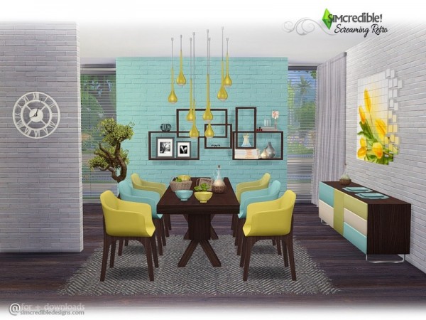  The Sims Resource: Screaming Retro diningroom by SIMcredible