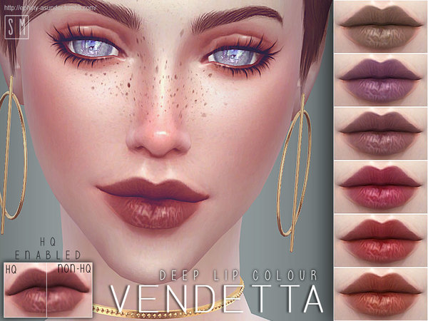  The Sims Resource: Vendetta    Deep Lip Colour