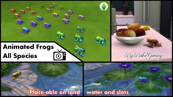 Mod The Sims: Animated Frogs  by Bakie