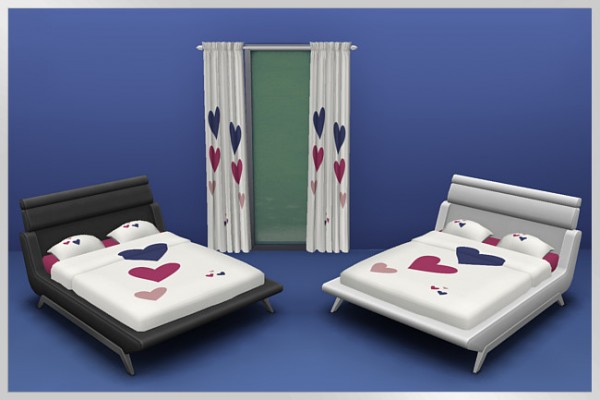  Blackys Sims 4 Zoo: Modern double bed