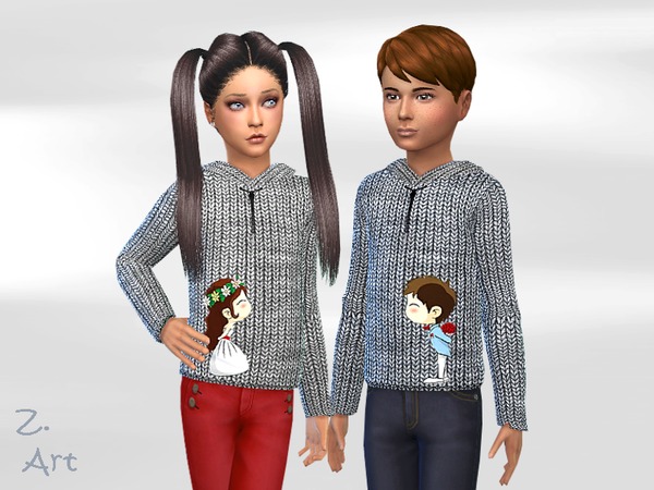  The Sims Resource: In Love sweater by Zuckerschnute20